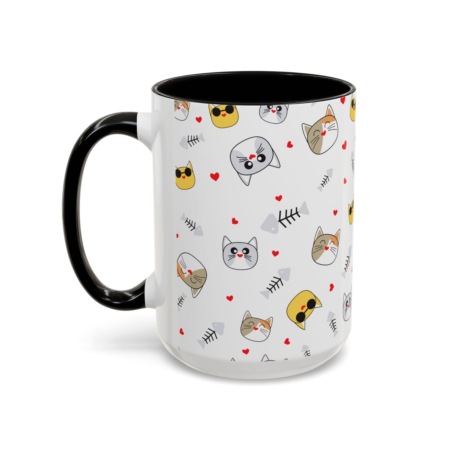 Cute Cat-Themed Accent Coffee Mug for Cat Lovers