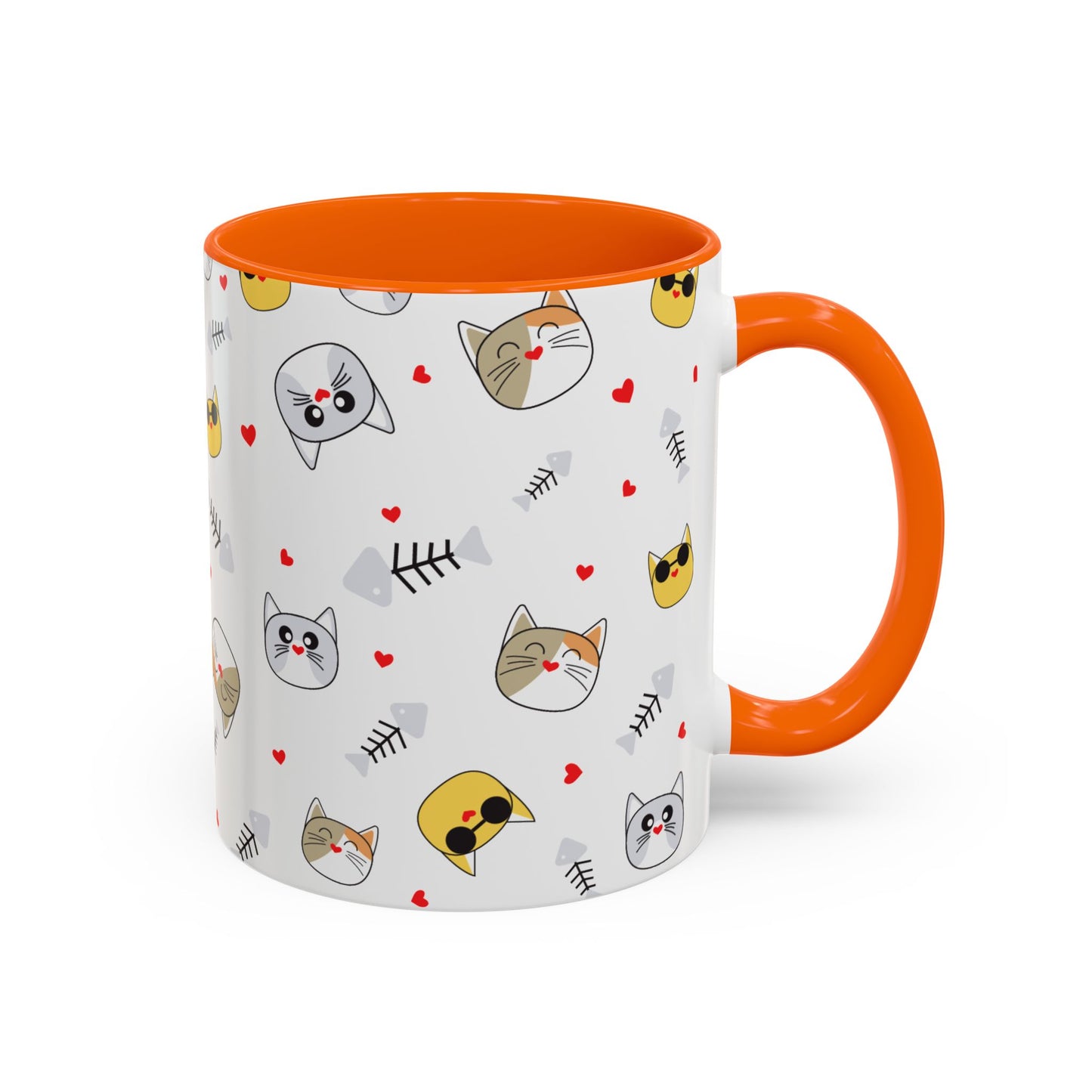 Cute Cat-Themed Accent Coffee Mug for Cat Lovers