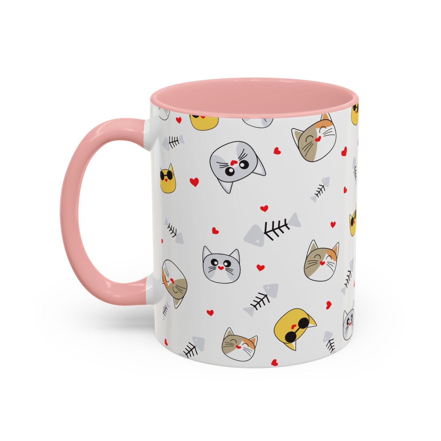 Cute Cat-Themed Accent Coffee Mug for Cat Lovers