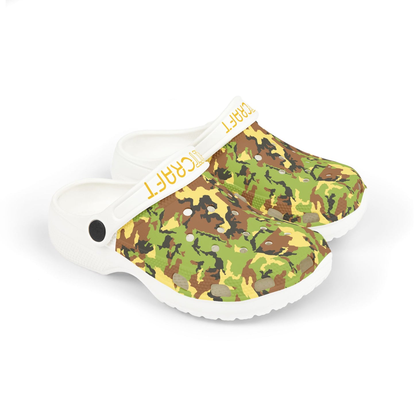 Kids' Camo Pattern Green EVA Clogs – Stylish, Comfy & Adventure-Ready!