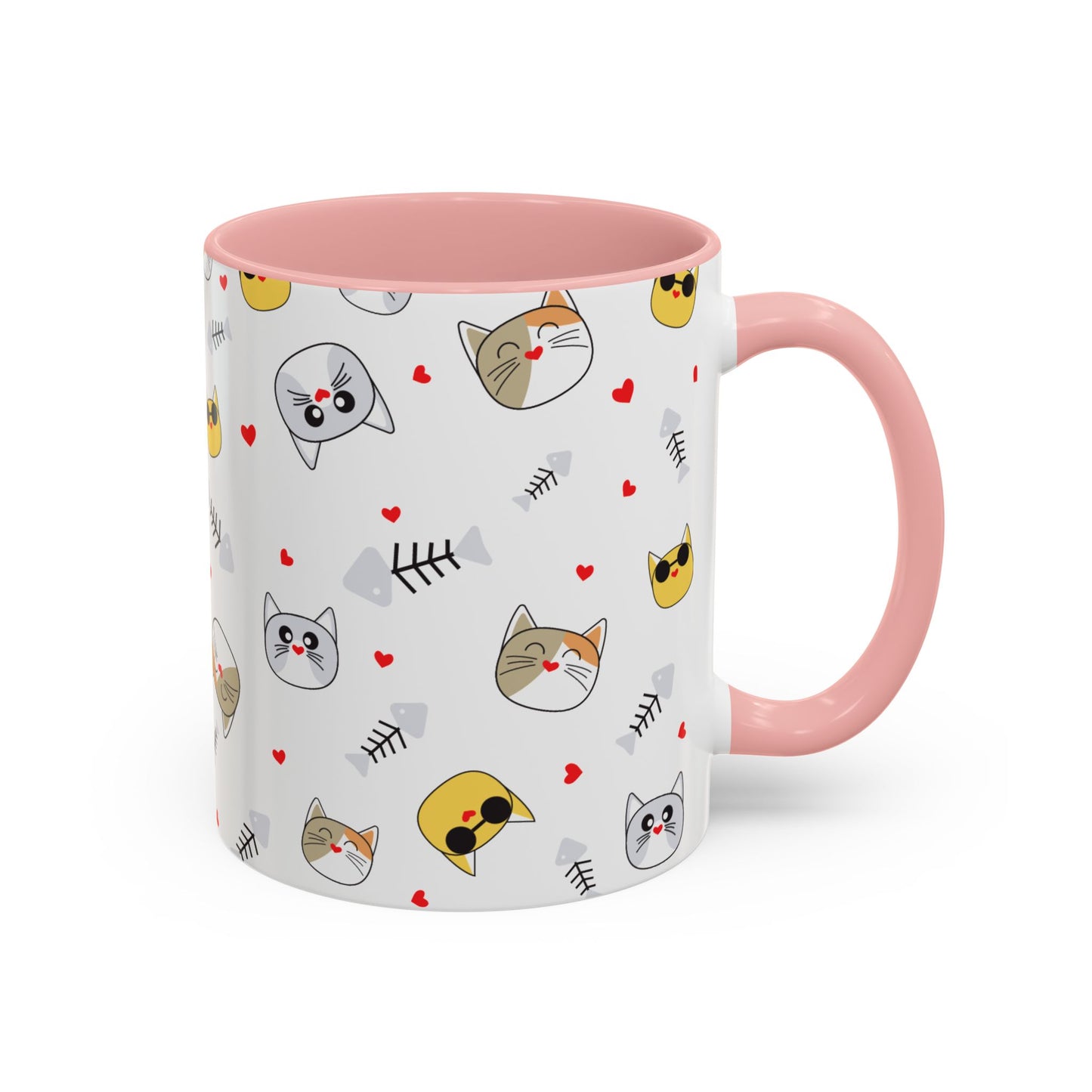 Cute Cat-Themed Accent Coffee Mug for Cat Lovers