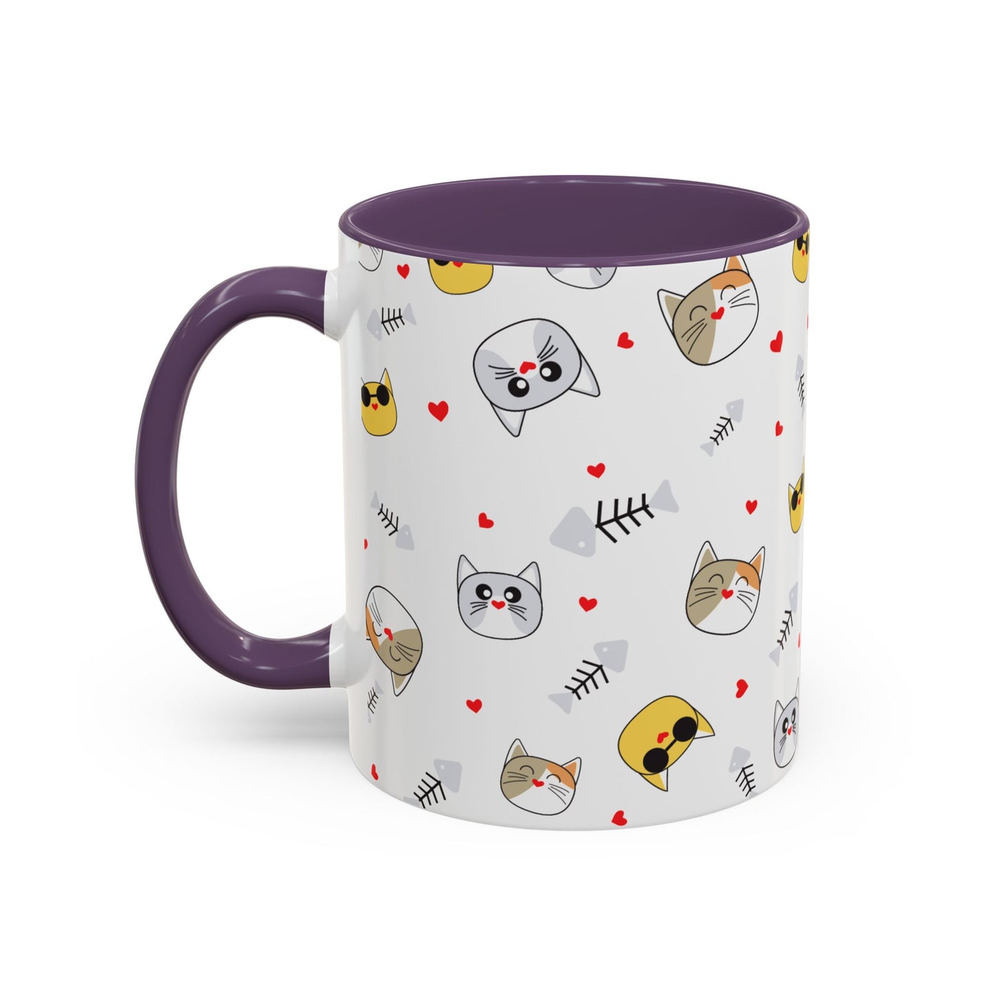 Cute Cat-Themed Accent Coffee Mug for Cat Lovers