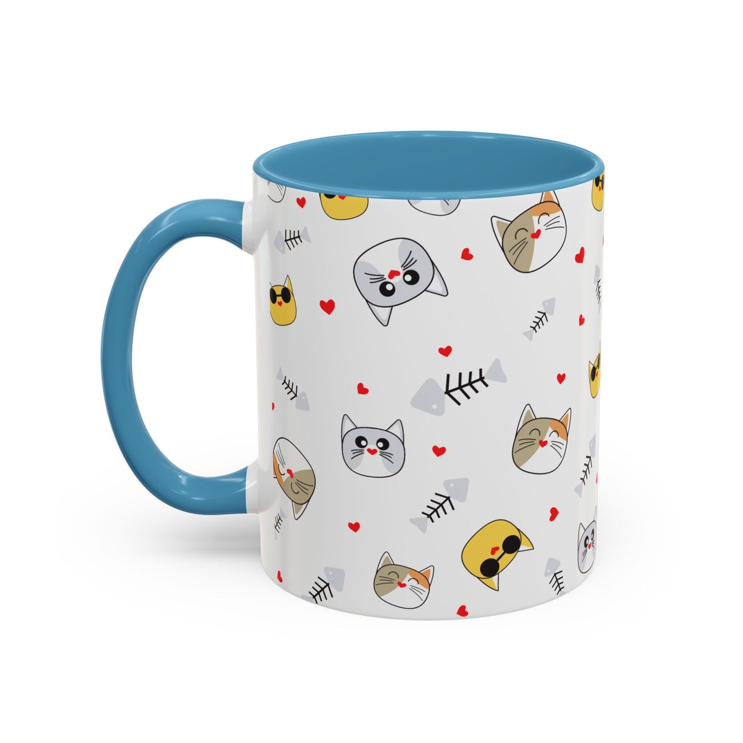Cute Cat-Themed Accent Coffee Mug for Cat Lovers