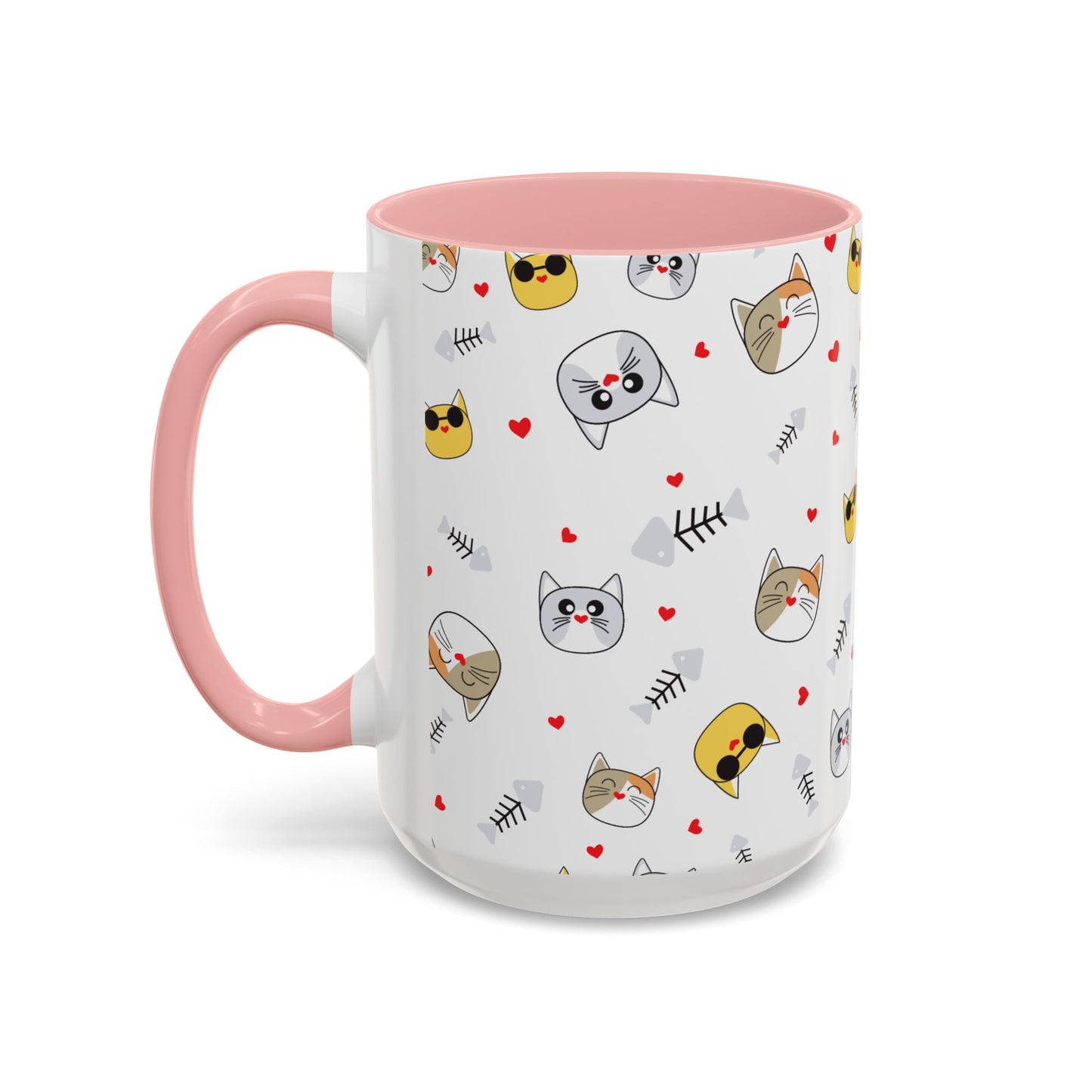 Cute Cat-Themed Accent Coffee Mug for Cat Lovers