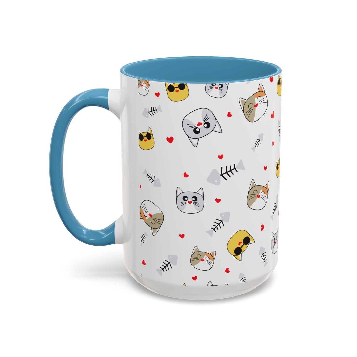Cute Cat-Themed Accent Coffee Mug for Cat Lovers