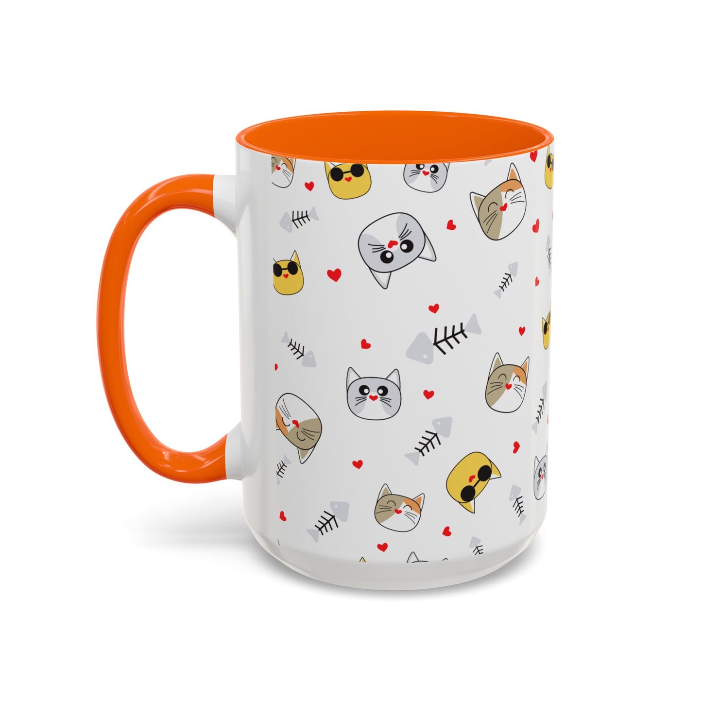 Cute Cat-Themed Accent Coffee Mug for Cat Lovers