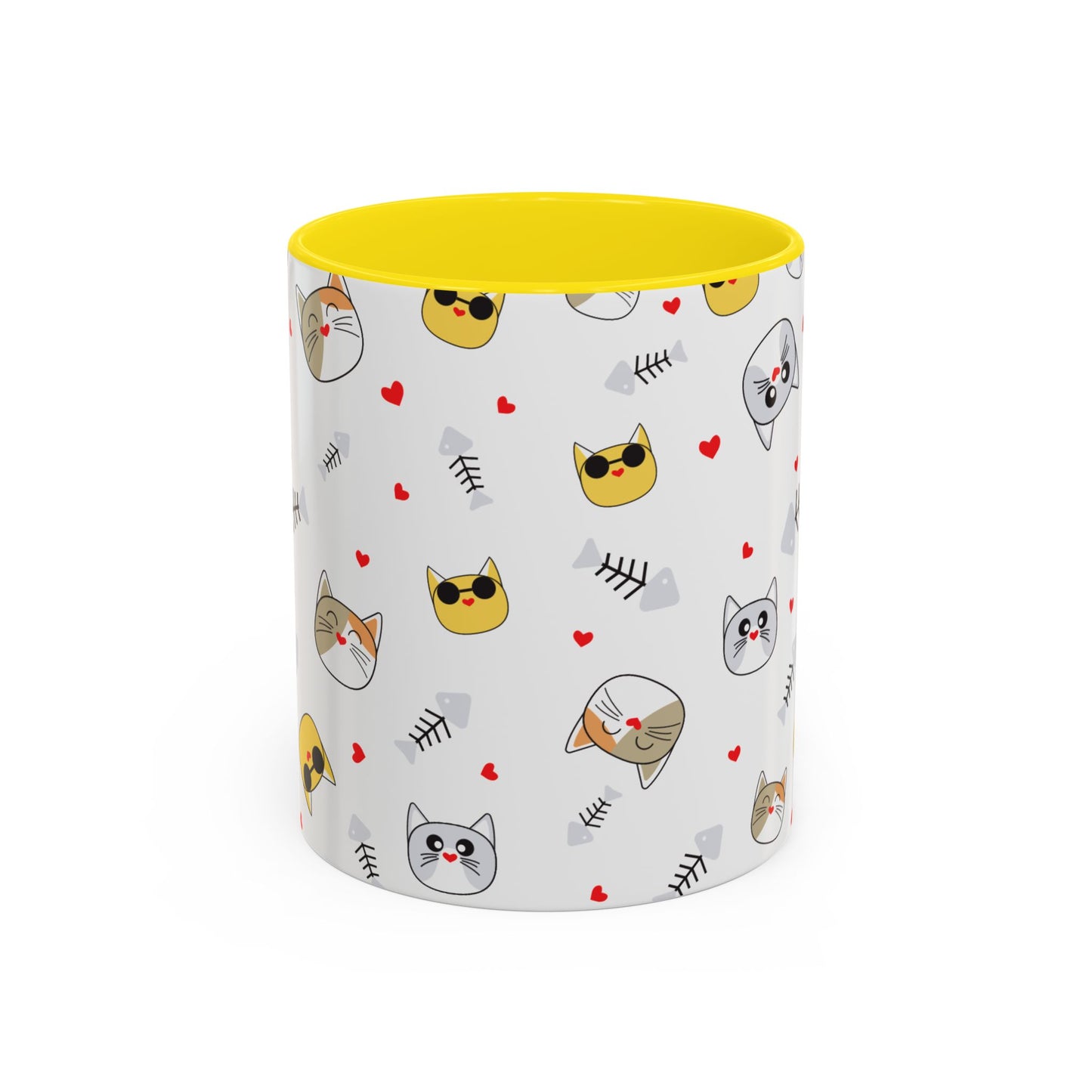 Cute Cat-Themed Accent Coffee Mug for Cat Lovers