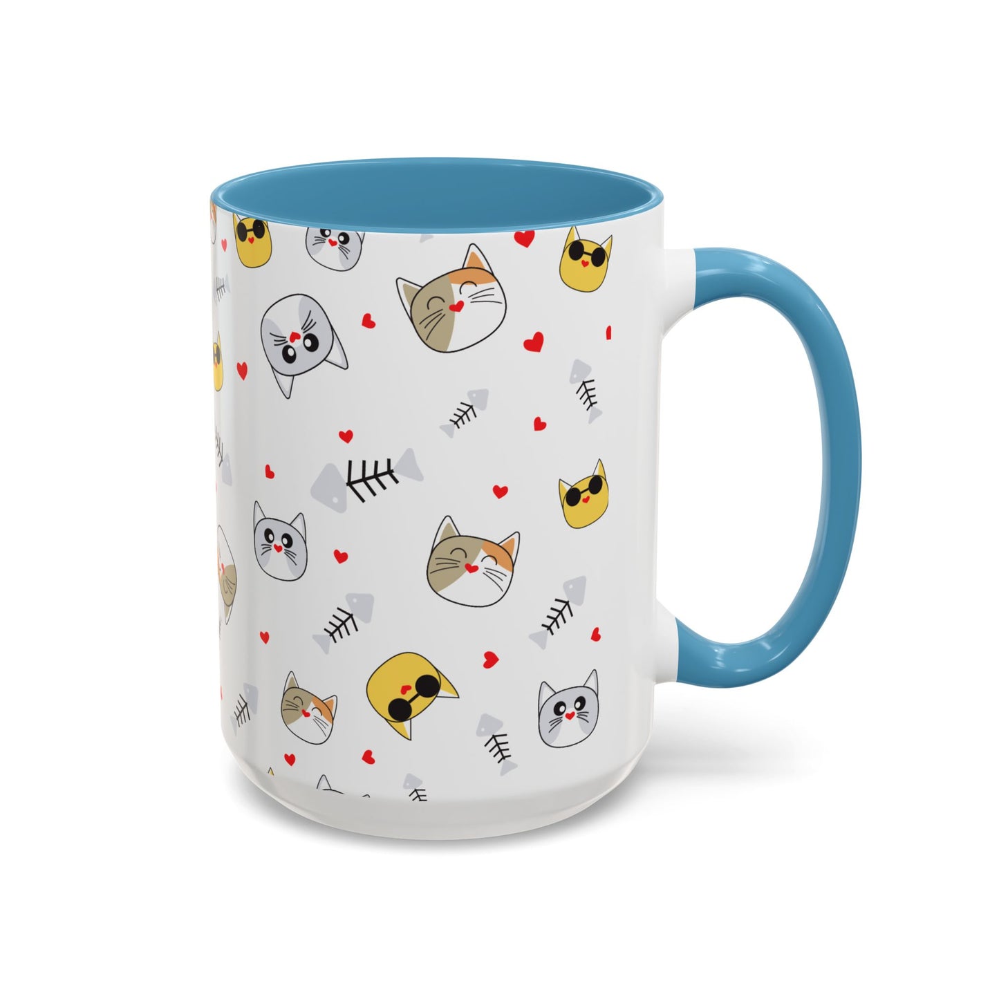 Cute Cat-Themed Accent Coffee Mug for Cat Lovers
