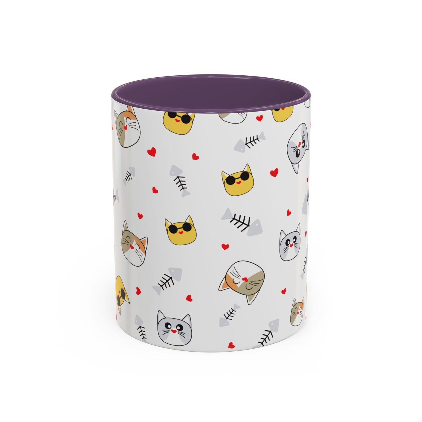 Cute Cat-Themed Accent Coffee Mug for Cat Lovers