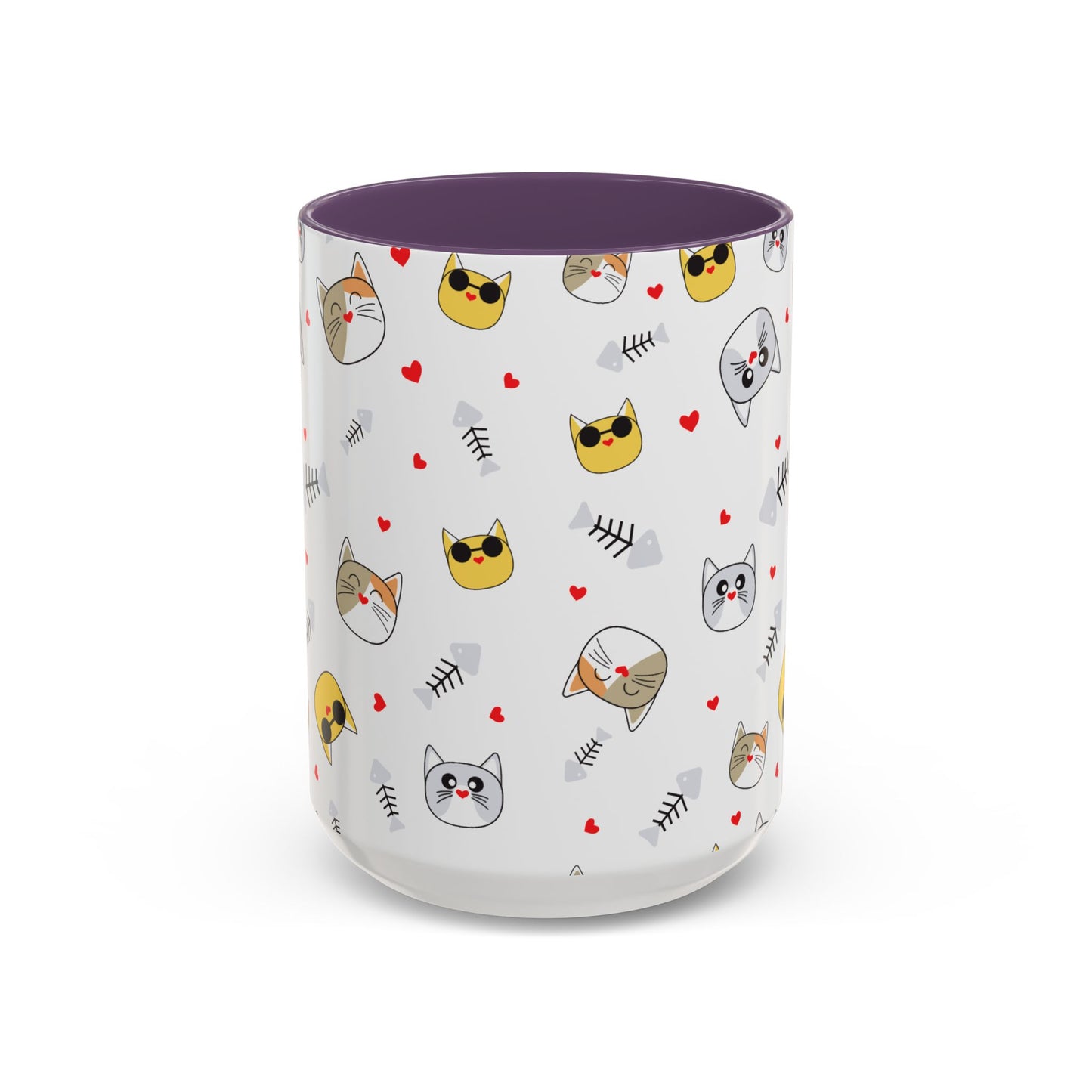 Cute Cat-Themed Accent Coffee Mug for Cat Lovers