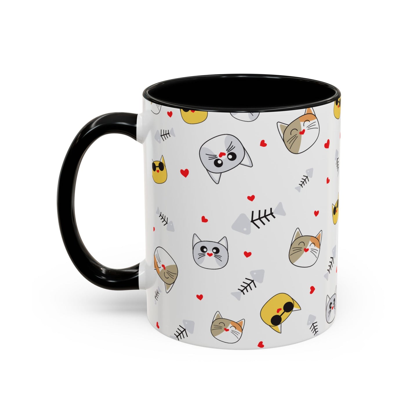 Cute Cat-Themed Accent Coffee Mug for Cat Lovers