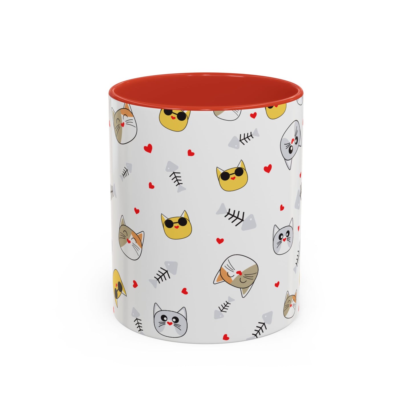 Cute Cat-Themed Accent Coffee Mug for Cat Lovers