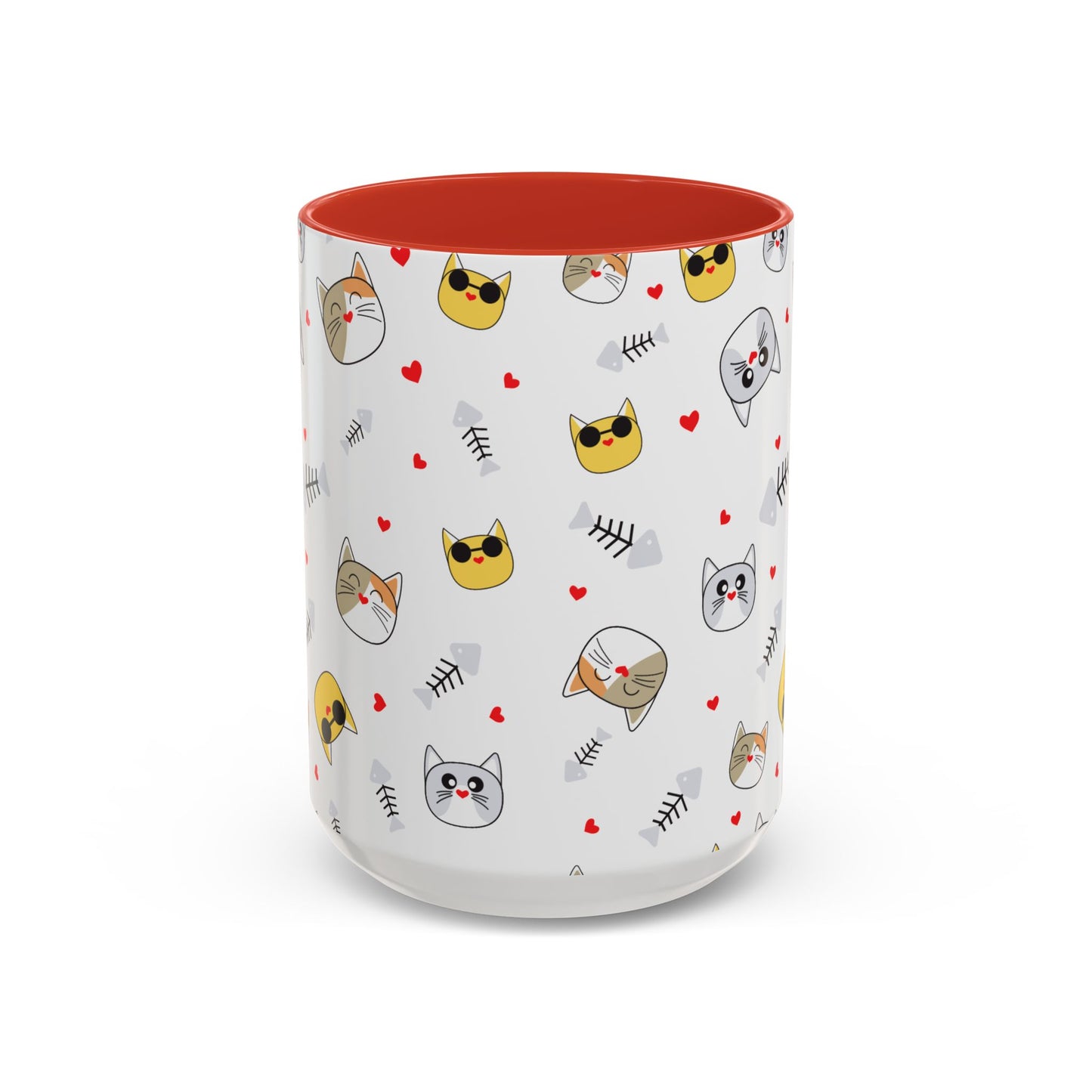 Cute Cat-Themed Accent Coffee Mug for Cat Lovers