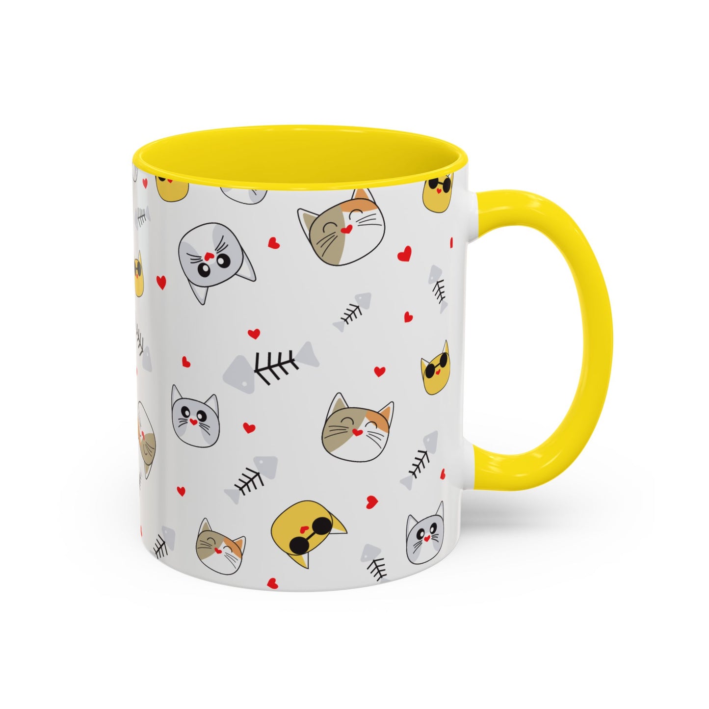 Cute Cat-Themed Accent Coffee Mug for Cat Lovers