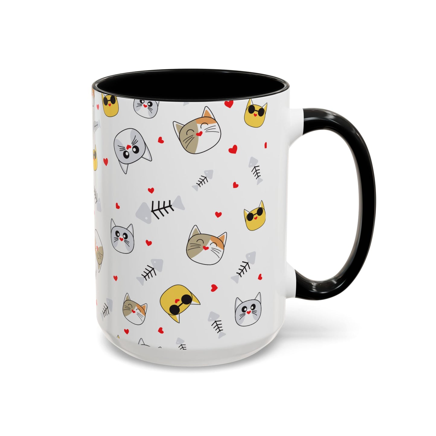 Cute Cat-Themed Accent Coffee Mug for Cat Lovers