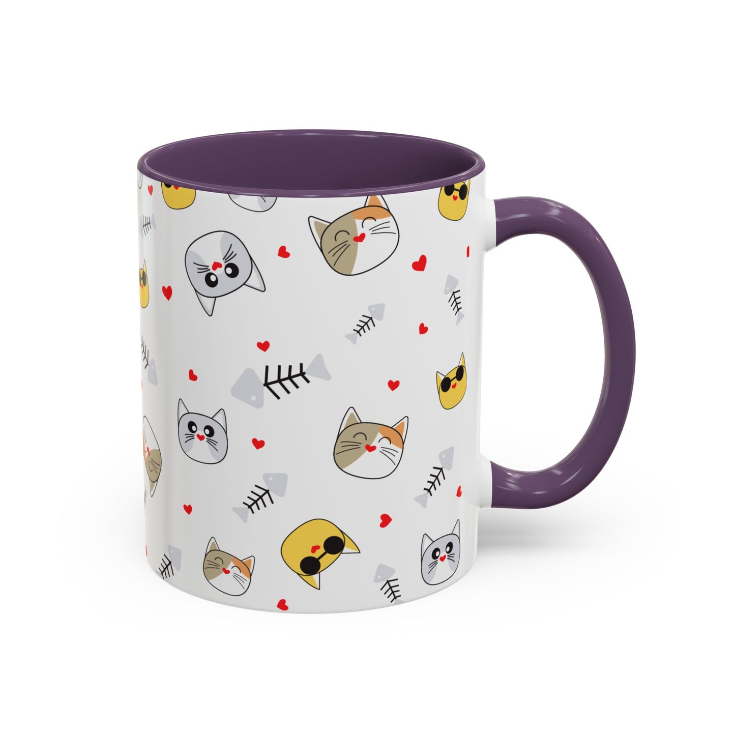 Cute Cat-Themed Accent Coffee Mug for Cat Lovers