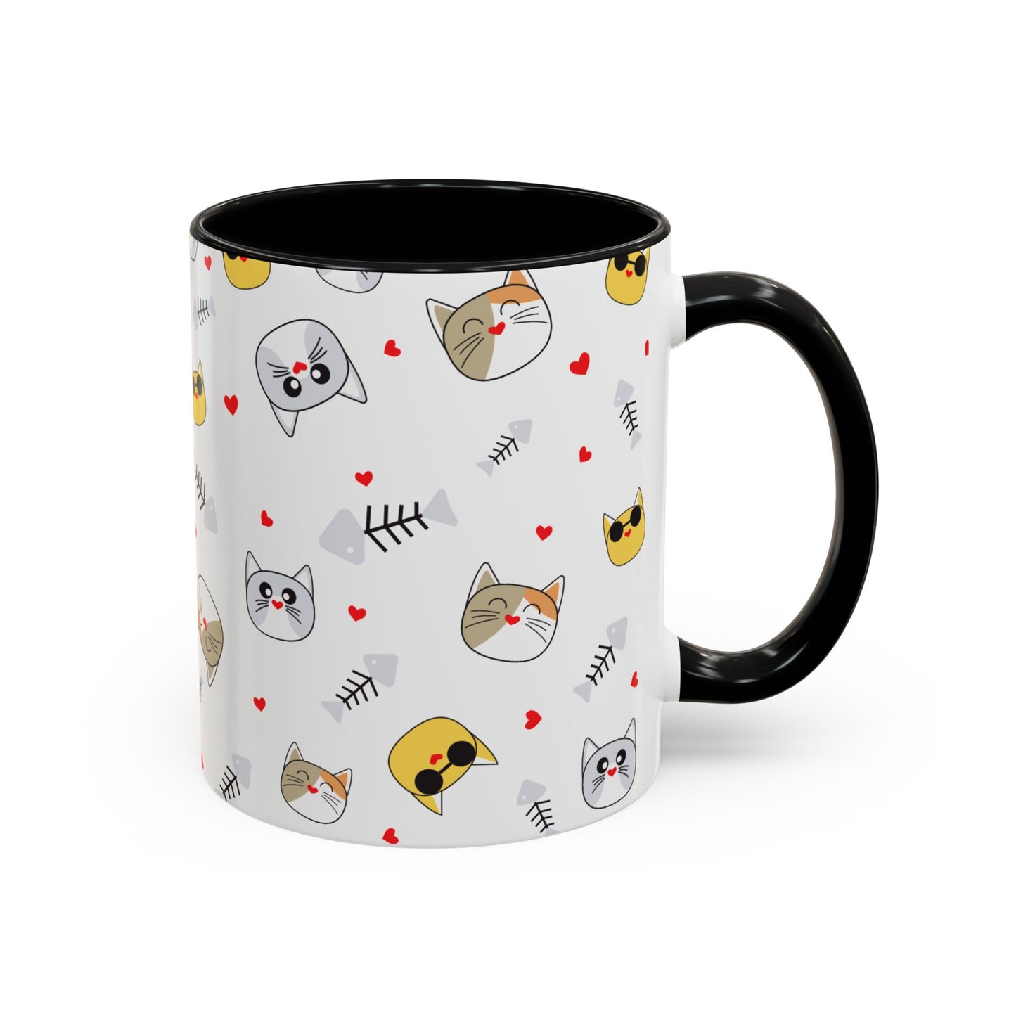Cute Cat-Themed Accent Coffee Mug for Cat Lovers