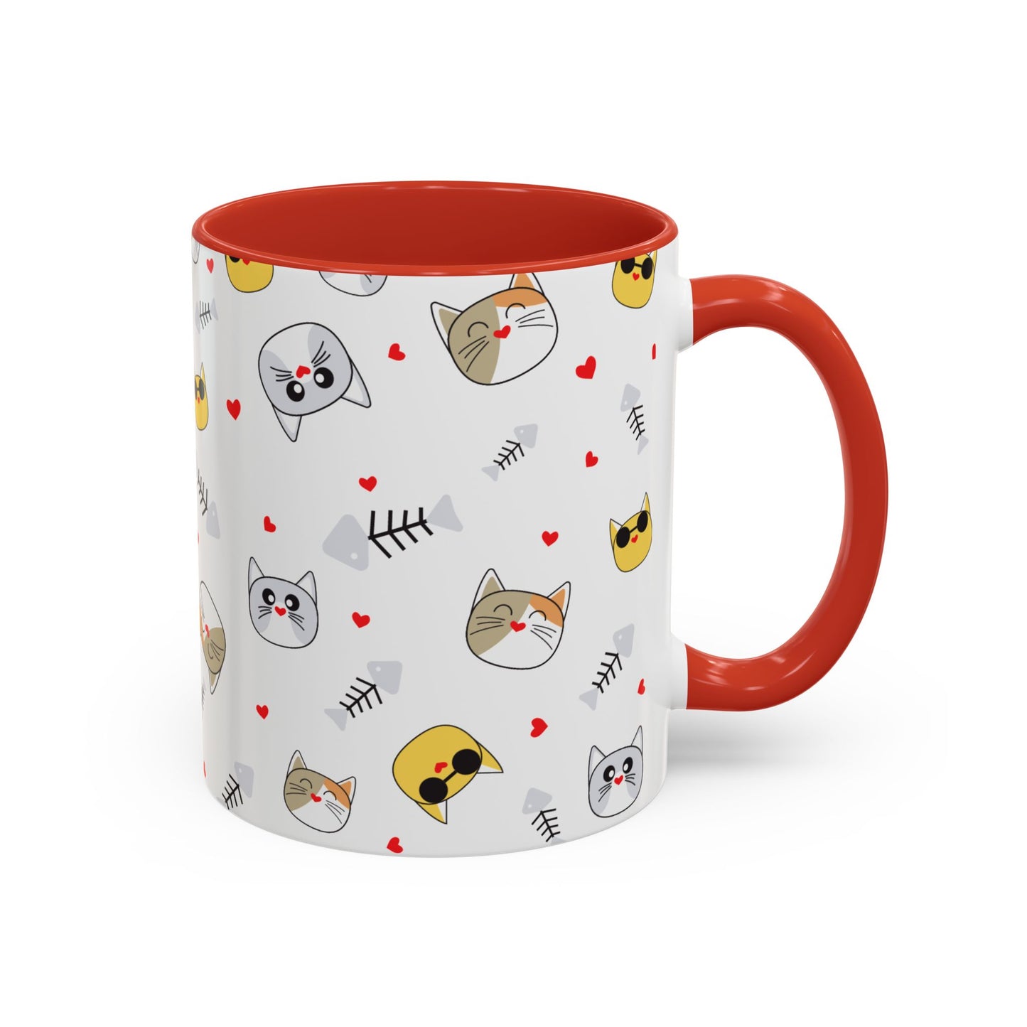 Cute Cat-Themed Accent Coffee Mug for Cat Lovers