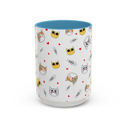 Cute Cat-Themed Accent Coffee Mug for Cat Lovers