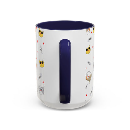 Cute Cat-Themed Accent Coffee Mug for Cat Lovers