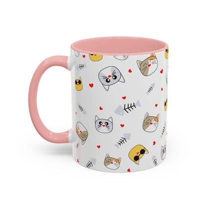 Cute Cat-Themed Accent Coffee Mug for Cat Lovers
