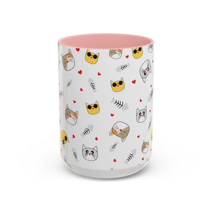 Cute Cat-Themed Accent Coffee Mug for Cat Lovers