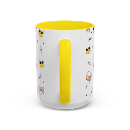Cute Cat-Themed Accent Coffee Mug for Cat Lovers