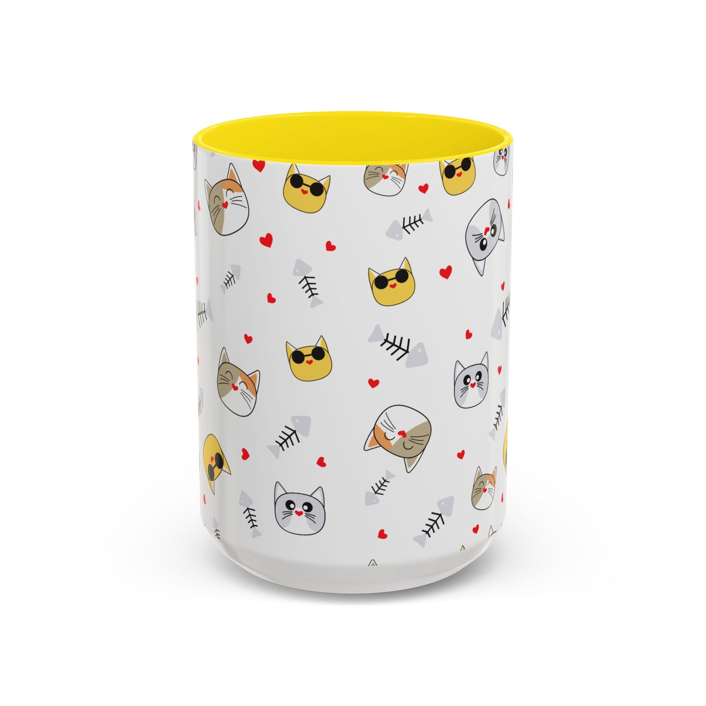 Cute Cat-Themed Accent Coffee Mug for Cat Lovers