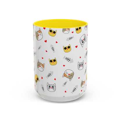 Cute Cat-Themed Accent Coffee Mug for Cat Lovers