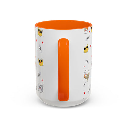 Cute Cat-Themed Accent Coffee Mug for Cat Lovers