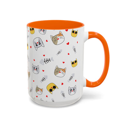 Cute Cat-Themed Accent Coffee Mug for Cat Lovers