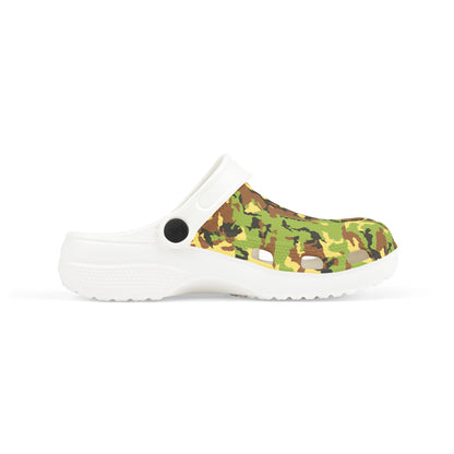 Kids' Camo Pattern Green EVA Clogs – Stylish, Comfy & Adventure-Ready!