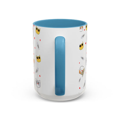 Cute Cat-Themed Accent Coffee Mug for Cat Lovers