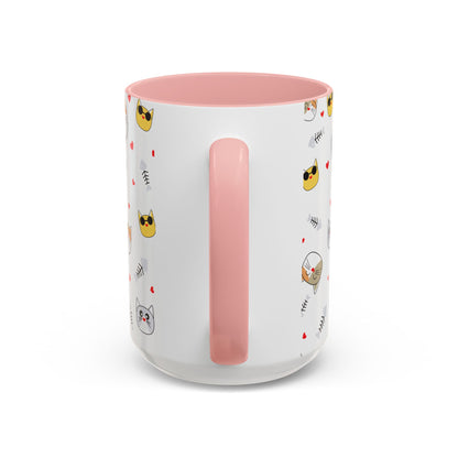 Cute Cat-Themed Accent Coffee Mug for Cat Lovers