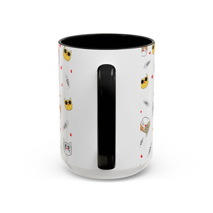 Cute Cat-Themed Accent Coffee Mug for Cat Lovers