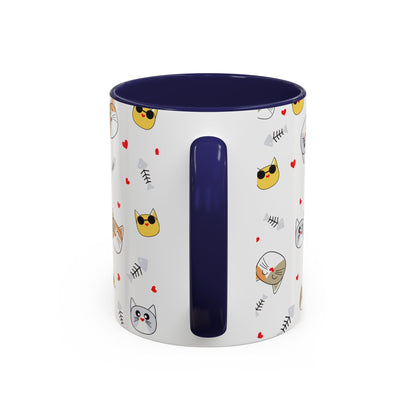 Cute Cat-Themed Accent Coffee Mug for Cat Lovers