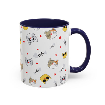 Cute Cat-Themed Accent Coffee Mug for Cat Lovers