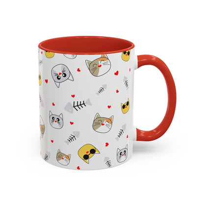 Cute Cat-Themed Accent Coffee Mug for Cat Lovers