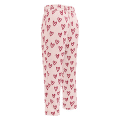All over Love pattern Wide-leg joggers