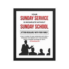 Sunday School Service Acrylic Crystal Frame Wall Picture
