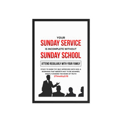 Sunday Service Sunday School Acrylic Crystal Frame Wall Picture