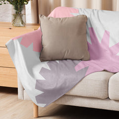 Geometric flower shapes stylized starburst blanket