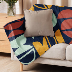 Geometric Abstract Pattern Fleece Throw Blanket