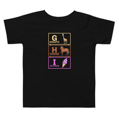 G: GIRAFFE H: HORSE I: ICE CREAM