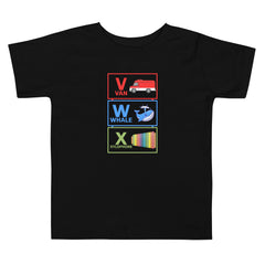 V: VAN W: WHALE X: XYLOPHONE