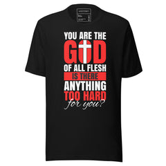 YOU ARE THE GOD OF ALL FLESH IS THERE ANYTHING TOO HARD FOR YOU?