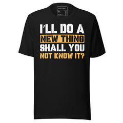 I'LL DO A NEW THING SHALL YOU NOT KNOW IT?