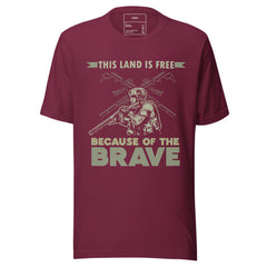 THIS LAND IS FREE BECAUSE OF THE BRAVE